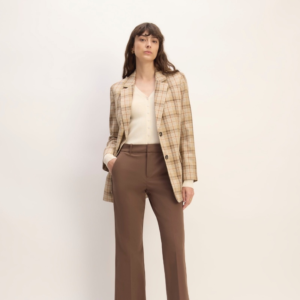 Everlane The Bi-Stretch Flare Pant Brown Base - Size 10
